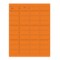 Nevs Patient Charge Laser Sheet - 44 labels/sheet 13/16" x 1-7/10" Orange CS-PB-44-O - alternate 2